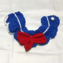 ハンドメイド　手編み　ペット用品　付け襟　首輪　Sサイズ　チョーカー　犬　猫