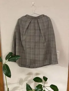 チェック　スカート　グレー　ショコラフィネローブ