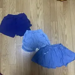 デニムショートパンツ・スカート3点セット