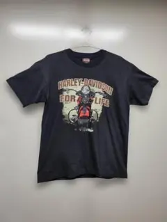 L9　タイ買付　ハーレー系 バイカーT VF製 黒 L USA製 両面プリントのサムネイル