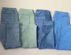 ユニクロUNIQLO レギンスパンツ グレー 緑 青 90サイズ