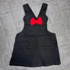 ワゴンSALE❣️H&M ディズニー　ミニー　ジャンスカ　黒　68