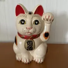 招き猫 貯金箱 縁起物 目キラキラ 置物 昭和レトロ アンティーク
