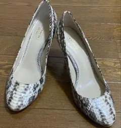 COACH スネーク柄 ポインテッドトゥ ハイヒール24.0cm