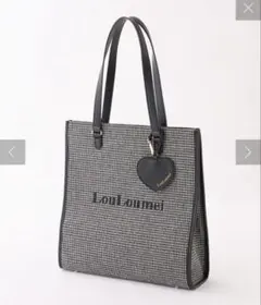 LouLoumeiハートチャーム付きトートバッグ チェック