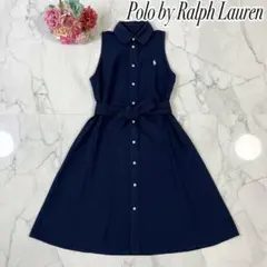 25年現行モデル❤️ラルフローレン オックスフォードベルテッドスリーブドレス　正規のサムネイル