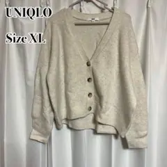 UNIQLO ユニクロ スフレヤーンVネックショートカーディガン XL
