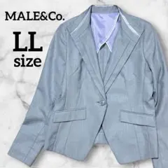 【MALE&co】タカキュー　ウイングカラージャケット　グレー　セレモニー ＬＬ