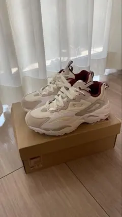 FILA 厚底スニーカー ホワイト/ベージュ