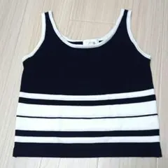 Julia Boutiqueジュリアブティック タンクトップ 紺白 ボーダーのサムネイル