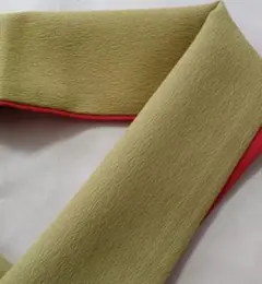 重ね衿　広衿　鶯色＆赤色　コスプレ　振袖