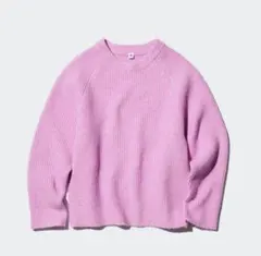 【サイズ160・ピンク】UNIQLO スフレヤーンセーター