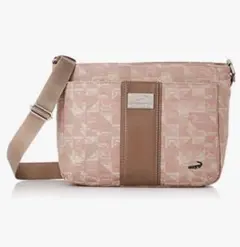CROCODILE ショルダーバッグ ピンク×ベージュ系 総柄のサムネイル
