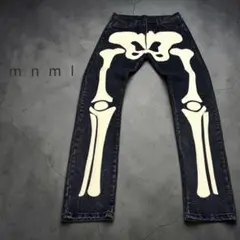 【レア】mnml★スカル★刺繍★32★Y2K★HIPHOP★GRUNGE★腰履き