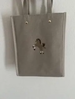 グレージュ トートバッグ