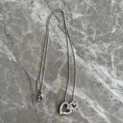 ハート型クリスタルネックレス