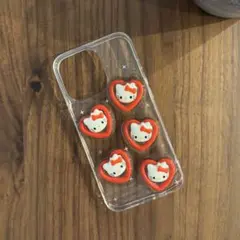 【1点限り】ハローキティ⭐︎3DデコレーションiPhone13pro・15ケース