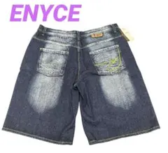 新品　W40 ENYCE デニム ショーツ B系 極太 ダボダボ ヒップホップ