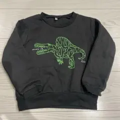 EL FIN DoLL 恐竜プリント 黒 キッズ　トレーナー 120