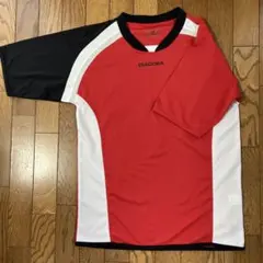 DIADORA スポーツシャツ レッド ブラック ホワイトのサムネイル