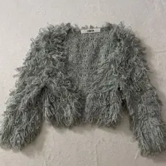 FURFUR フリンジカーディガン ミントグリーン サイズF