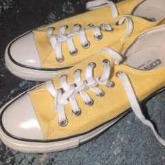 CONVERSE イエロー ローカットスニーカー ヘンプ