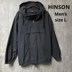 HINSON ヒンソン アノラックパーカー L コットン 黒 ハーフジップのサムネイル