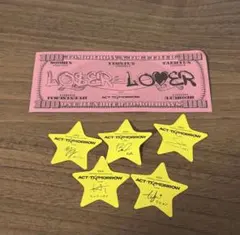 TXT 落下物 ACT:TOMORROW イルコン サイン付き星&お札