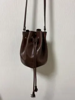 激レアGANZO サケット4巾着 ショルダーバッグ ブラウン極美品のサムネイル