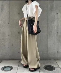 hinari ヘムフック2WAYワイドパンツ