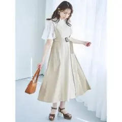 dazzlin バイカラーレイヤードキャミワンピース