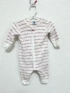 PETIT BATEAU ストライプロンパース 6m/67cm