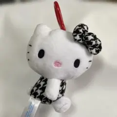 サンリオキャラクターズ ハローキティカラビナ付きマスコットキーホルダー千鳥柄