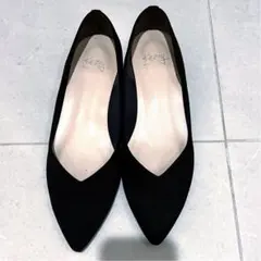 【日本製】REZOY パンプス ローヒール ブラック　24.5 匿名配送