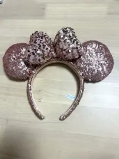 ミニーカチューシャ スパンコール ピンク