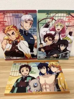 くら寿司 鬼滅の刃 下敷き 3種 煉獄 宇隨 炭治郎 善逸 伊之助