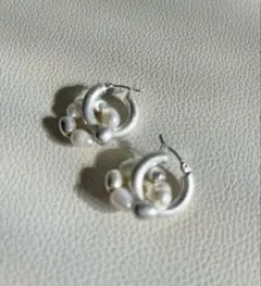 新品/2wayサークルパールピアス