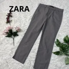 ZARA ザラ　スラックス　グレー　チェック柄　Mサイズ