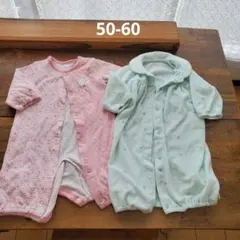 【再sale】50～60 春夏　カバーオール　2SET