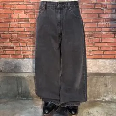 USA古着 Levi's 505 ブラックデニムパンツ ワイド baggy