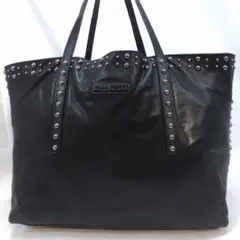 y2k vintageCOACH コーチ スタッズ トートバッグ ブラック - メルカリ
