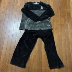 フリース ブラック パジャマセット 160