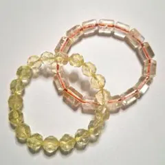 天然石 シトリン ブレスレット セット