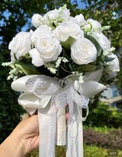 【美品】ブーケ&ヴェール　セット売り　前撮り　結婚式