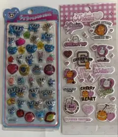 海外公式　ガーフィールド エンジェルブルー　立体　ぷくぷくシール　2枚セット