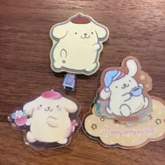 ポムポムプリン アクリルスタンド クリップ セット