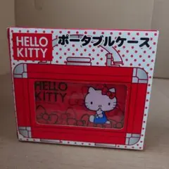 M未使用 キティ ポータブルケース リボン レッド