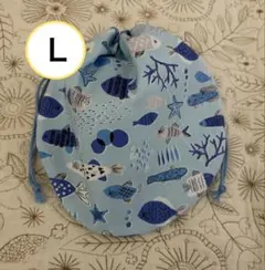 ★ 귀여운 라운드 드로우 스트링 백 ★ L 굿프렌드 피쉬 라이트 블루 스쿨 백 컵백 안감 체크