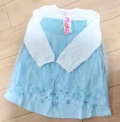 新品 110cm エルサ風 長袖ワンピース　訳あり