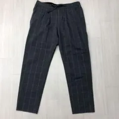 タケオキクチ タック チェック テーパードパンツ アンクルパンツ M メンズ